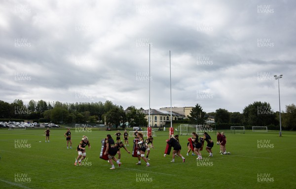 090926 - Wales Women Rugby Training Match - Wales squad members take each other on during a training match ahead of the WRX Series of matches 