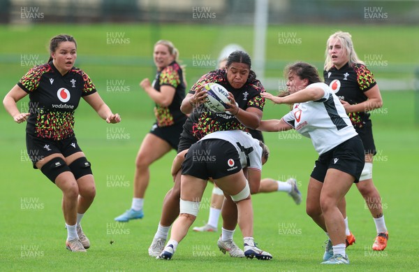 090926 - Wales Women Rugby Training Match - Sisilia Tuipulotu during a training match ahead of the WRX Series of matches 