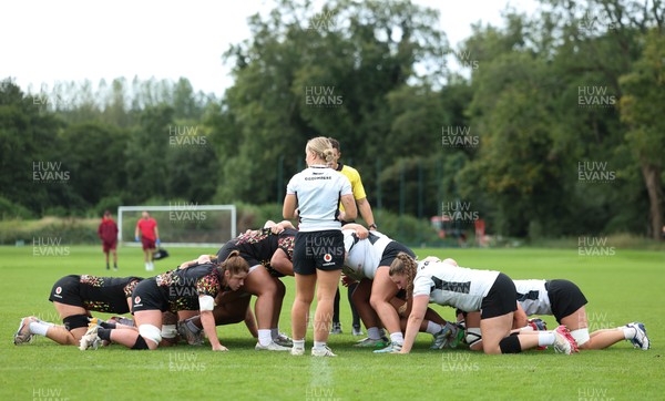 090926 - Wales Women Rugby Training Match - Wales squad members take each other on during a training match ahead of the WRX Series of matches 