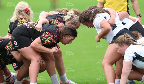 090926 - Wales Women Rugby Training Match - Wales squad members take each other on during a training match ahead of the WRX Series of matches 