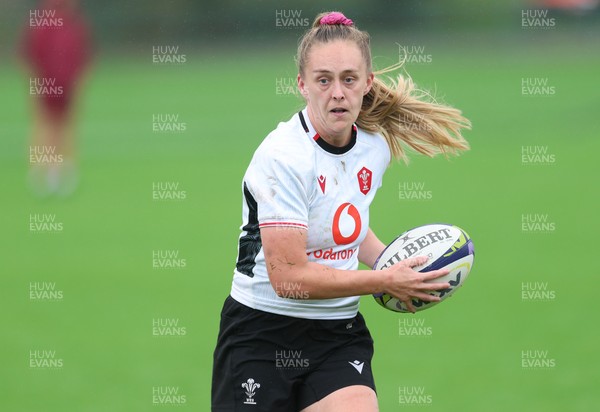 090926 - Wales Women Rugby Training Match - Hannah Dallavalle during a training match ahead of the WRX Series of matches 