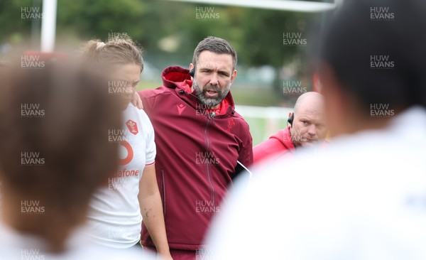090926 - Wales Women Rugby Training Match - Steve Salvin, Forwards Coach during a training match ahead of the WRX Series of matches 