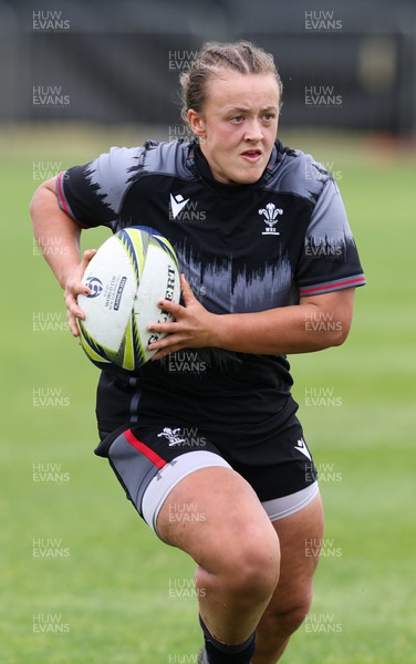 121022 - Wales Women Rugby Training Session - Wales’ Lleucu George during a training session ahead of their Women’s Rugby World Cup match against New Zealand