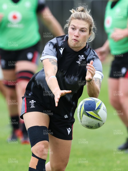 121022 - Wales Women Rugby Training Session - Wales’ Keira Bevan during a training session ahead of their Women’s Rugby World Cup match against New Zealand