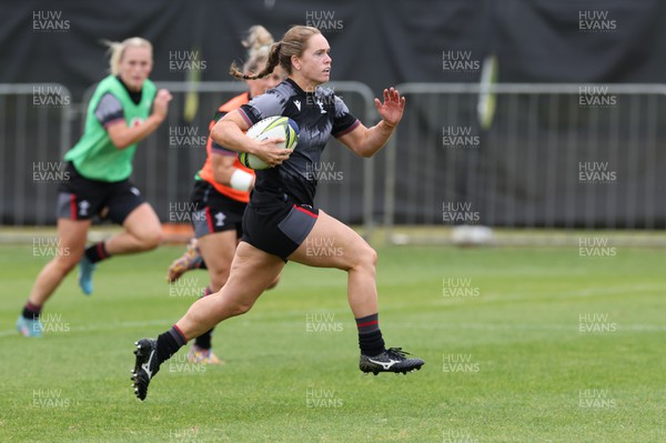121022 - Wales Women Rugby Training Session - Wales’ Kat Evans during a training session ahead of their Women’s Rugby World Cup match against New Zealand