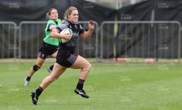121022 - Wales Women Rugby Training Session - Wales’ Kat Evans during a training session ahead of their Women’s Rugby World Cup match against New Zealand