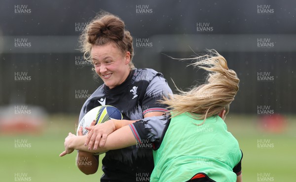 141022 - Wales Women Rugby Training Session - Wales’ Lleucu George during training ahead of the Women’s Rugby World Cup match against New Zealand