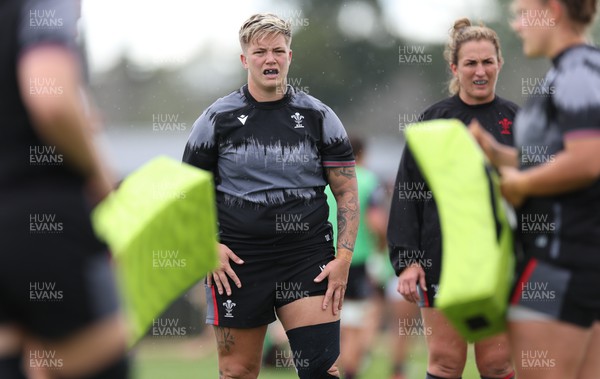 141022 - Wales Women Rugby Training Session - Wales’ Donna Rose during training ahead of the Women’s Rugby World Cup match against New Zealand