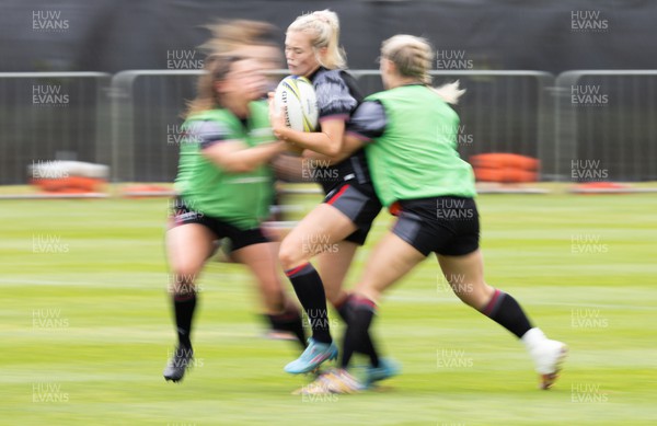141022 - Wales Women Rugby Training Session - Wales’ Megan Webb during training ahead of the Women’s Rugby World Cup match against New Zealand