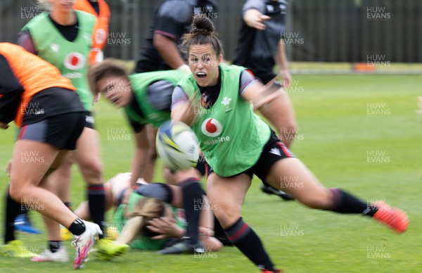 141022 - Wales Women Rugby Training Session - Wales’ Ffion Lewis during training ahead of the Women’s Rugby World Cup match against New Zealand