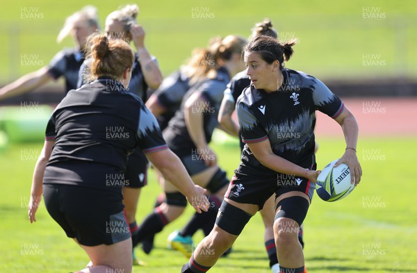 270922 - Wales Women Rugby Training Session - Wales’ Sioned Harries during training  ahead of the start of the Women’s Rugby World Cup