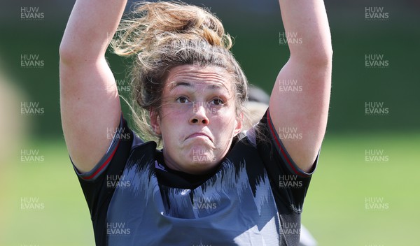 270922 - Wales Women Rugby Training Session - Wales’  Cerys Hale during training ahead of the start of the Women’s Rugby World Cup