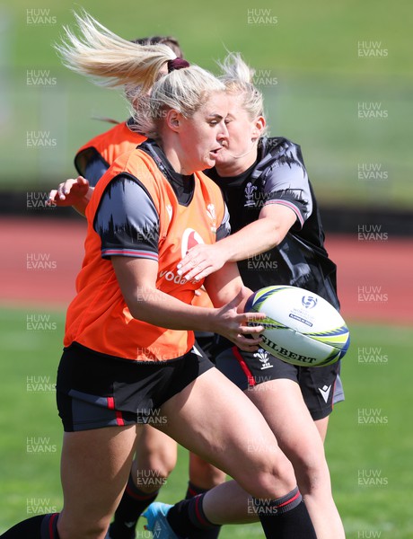 270922 - Wales Women Rugby Training Session - Wales’ Carys Williams-Morris during training ahead of the start of the Women’s Rugby World Cup