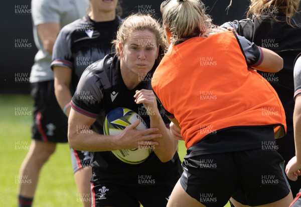 271022 - Wales Women Rugby Training Session - Kat Evans of Wales during a training session ahead of the Women’s Rugby World Cup Quarter Final against New Zealand