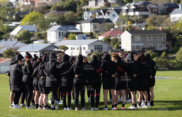 271023 - Wales Women Rugby Team Walkthrough - The Wales Women’s rugby squad walkthrough ahead of Wales’ WXV1 match against New Zealand in Dunedin 