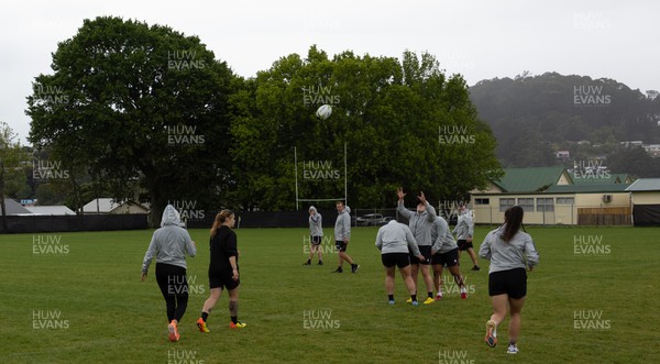 281022 - Wales Women Rugby Walkthrough - The Wales match squad walkthrough their drills ahead of their Women’s Rugby World Cup Quarter Final against New Zealand