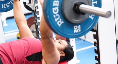 230424 - Wales Women Rugby Weights Session - Sisilia Tuipulotu during a weights session ahead of Wales’ Guinness Women’s 6 Nations match against Italy