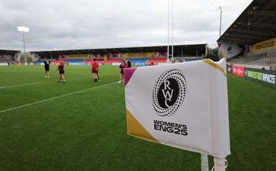 220825 - Wales Women Rugby World Cup Captain’s Run - A general view of the Salford Community Stadium during Captain’s Run ahead of Wales’ first Women’s Rugby World Cup match against Scotland at the Salford Community Stadium