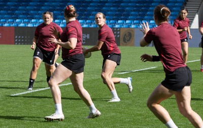 290825 - Wales Women Rugby World Cup Captain’s Run - Carys Cox of Wales during Captain’s Run ahead of the Rugby World Cup match against Canada