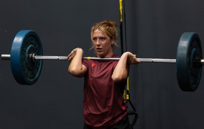 020925 - Wales Women Gym Session -  Georgia Evans during a gym training session ahead of their final Women’s Rugby World Cup match against Fiji