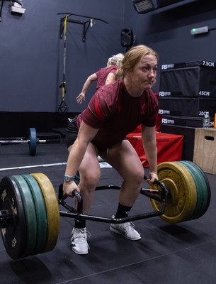 020925 - Wales Women Gym Session - Abbie Fleming  during a gym training session ahead of their final Women’s Rugby World Cup match against Fiji