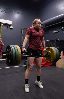 020925 - Wales Women Gym Session - Abbie Fleming  during a gym training session ahead of their final Women’s Rugby World Cup match against Fiji