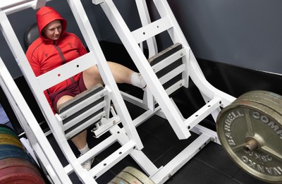 020925 - Wales Women Gym Session -  Alaw Pyrs during a gym training session ahead of their final Women’s Rugby World Cup match against Fiji