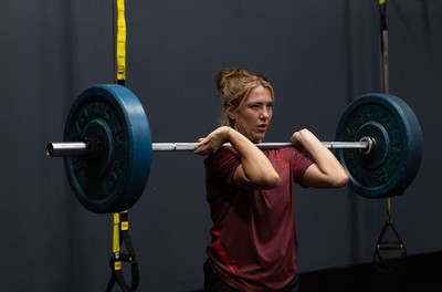 020925 - Wales Women Gym Session - Georgia Evans  during a gym training session ahead of their final Women’s Rugby World Cup match against Fiji