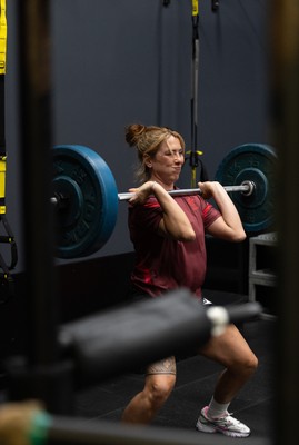 020925 - Wales Women Gym Session - Georgia Evans during a gym training session ahead of their final Women’s Rugby World Cup match against Fiji