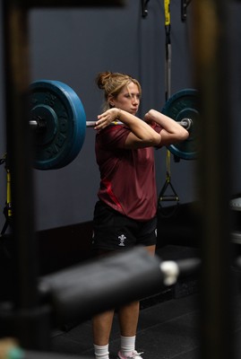 020925 - Wales Women Gym Session - Georgia Evans during a gym training session ahead of their final Women’s Rugby World Cup match against Fiji