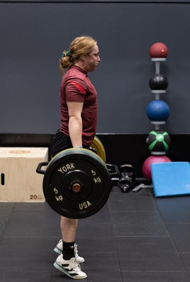 020925 - Wales Women Gym Session -  Abbie Fleming during a gym training session ahead of their final Women’s Rugby World Cup match against Fiji