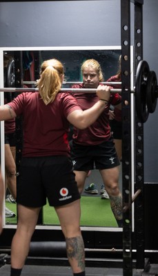 020925 - Wales Women Gym Session - Bethan Lewis  during a gym training session ahead of their final Women’s Rugby World Cup match against Fiji
