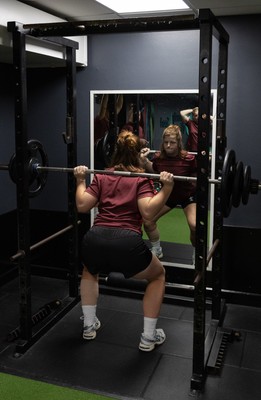 020925 - Wales Women Gym Session - Kate Williams  during a gym training session ahead of their final Women’s Rugby World Cup match against Fiji