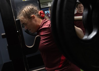 020925 - Wales Women Gym Session - Carys Phillips  during a gym training session ahead of their final Women’s Rugby World Cup match against Fiji