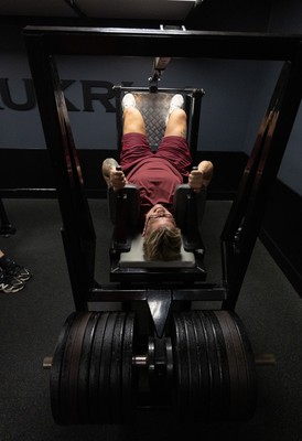 020925 - Wales Women Gym Session - Donna Rose during a gym training session ahead of their final Women’s Rugby World Cup match against Fiji
