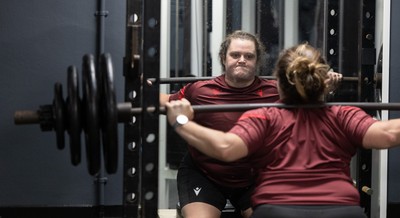 020925 - Wales Women Gym Session - Abbey Constable during a gym training session ahead of their final Women’s Rugby World Cup match against Fiji