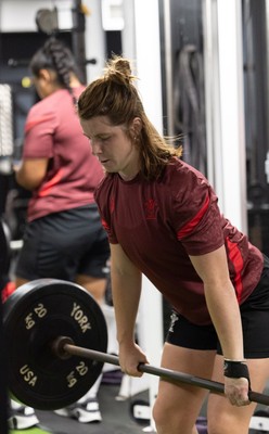 020925 - Wales Women Gym Session - Kate Williams during a gym training session ahead of their final Women’s Rugby World Cup match against Fiji