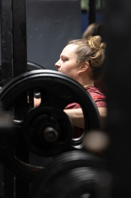 020925 - Wales Women Gym Session - Abbey Constable during a gym training session ahead of their final Women’s Rugby World Cup match against Fiji