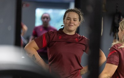 020925 - Wales Women Gym Session - Maisie Davies  during a gym training session ahead of their final Women’s Rugby World Cup match against Fiji