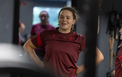 020925 - Wales Women Gym Session - Maisie Davies  during a gym training session ahead of their final Women’s Rugby World Cup match against Fiji