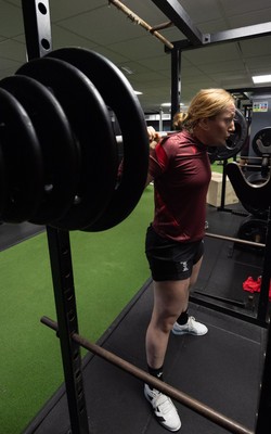 020925 - Wales Women Gym Session - Abbie Fleming during a gym training session ahead of their final Women’s Rugby World Cup match against Fiji