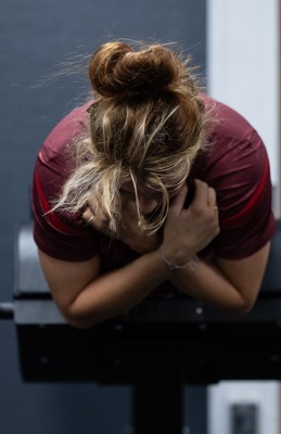 020925 - Wales Women Gym Session -  Georgia Evans during a gym training session ahead of their final Women’s Rugby World Cup match against Fiji