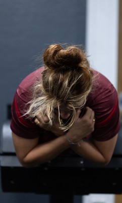 020925 - Wales Women Gym Session - Georgia Evans  during a gym training session ahead of their final Women’s Rugby World Cup match against Fiji