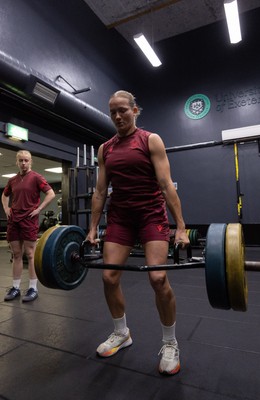 020925 - Wales Women Gym Session - Carys Cox during a gym training session ahead of their final Women’s Rugby World Cup match against Fiji