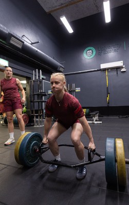 020925 - Wales Women Gym Session - Cath Richards during a gym training session ahead of their final Women’s Rugby World Cup match against Fiji