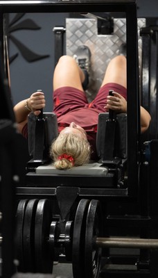 020925 - Wales Women Gym Session - Molly Reardon  during a gym training session ahead of their final Women’s Rugby World Cup match against Fiji