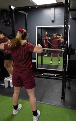 020925 - Wales Women Gym Session - Seren Lockwood  during a gym training session ahead of their final Women’s Rugby World Cup match against Fiji