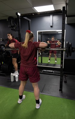 020925 - Wales Women Gym Session - Seren Lockwood during a gym training session ahead of their final Women’s Rugby World Cup match against Fiji