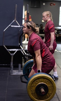 020925 - Wales Women Gym Session - Courtney Keight during a gym training session ahead of their final Women’s Rugby World Cup match against Fiji