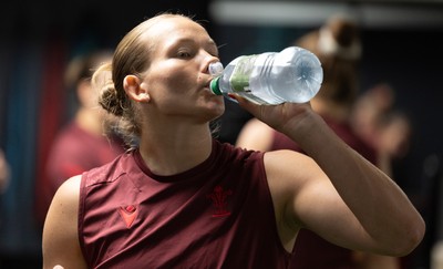 020925 - Wales Women Gym Session - Carys Cox  during a gym training session ahead of their final Women’s Rugby World Cup match against Fiji